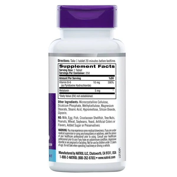 Natrol -Melatonin 5mg tabletas de rapida disolucion (250 ct)
