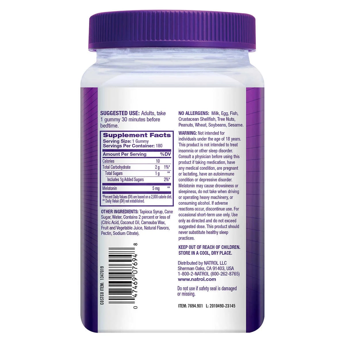 Natrol -Melatonin 5mg Gomitas (180 ct)