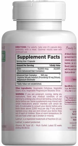 Nature's Bounty Optimal Solutions Hair Growth, 90 Capsules
