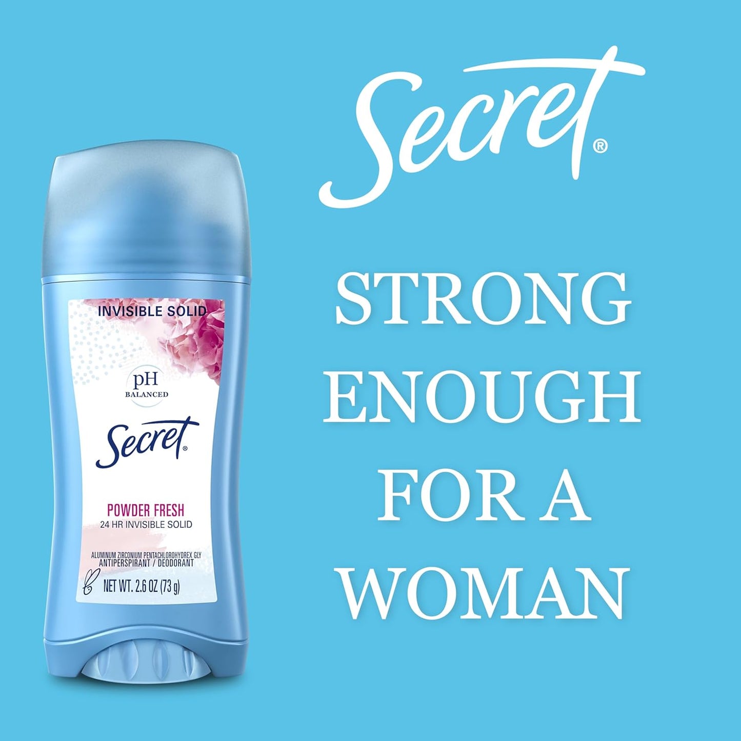Secret Invisible Solid Deodorant - Powder Fresh 73gr (2.6oz)
