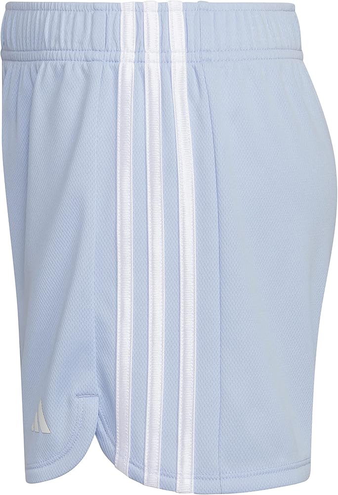 Adidas Girls' 3 Stripe Mesh Short (Azul/Blanco)