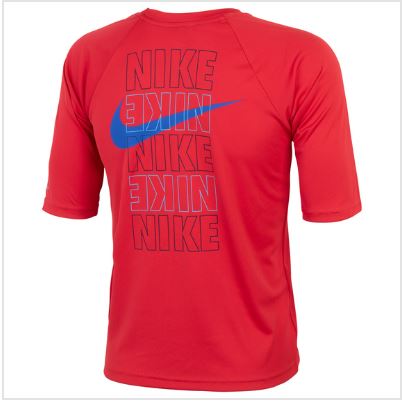 Nike Boys' Hydro Half-Sleeve RashGuard ROJO