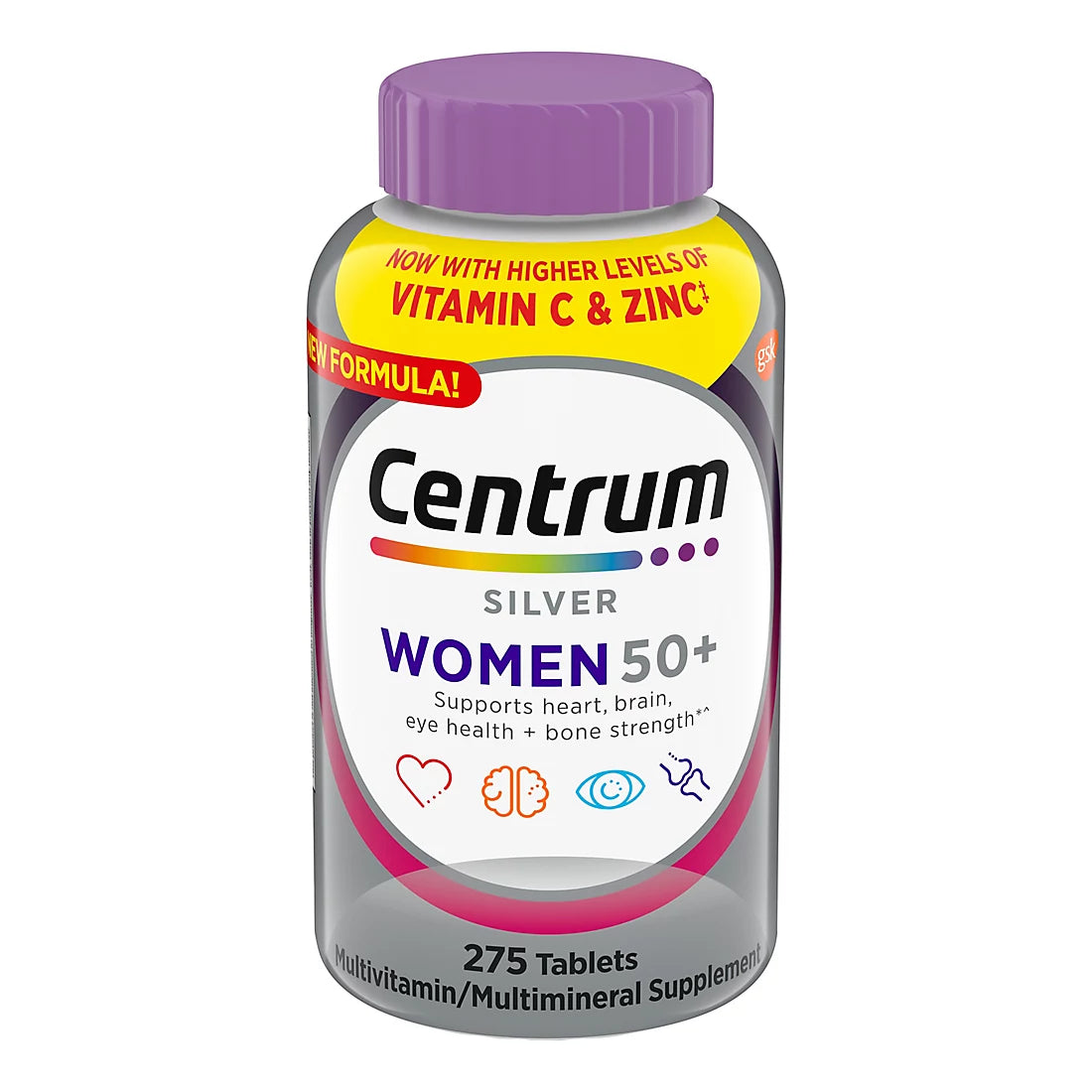 Centrum Silver MUJER 50+ Multivitamin and Multimineral Supplement, 275 ct.