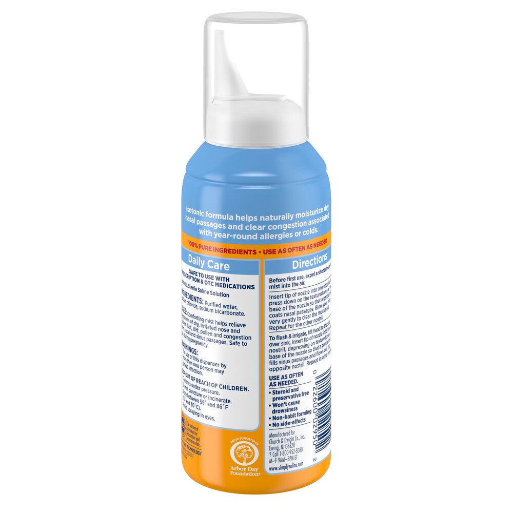 Arm & Hammer Spray nasal de uso diario - Simply Saline  130ml (4,5 oz)