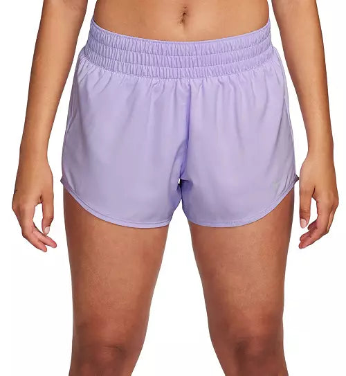 Nike Women's One Dri-FIT Mid-Rise 3" Brief-Lined Shorts Lila Tallas: S M L