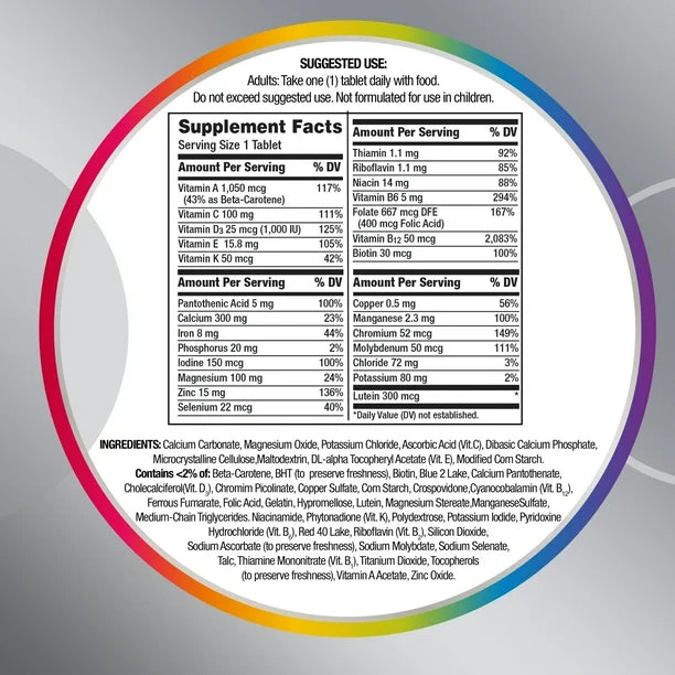 Centrum Silver MUJER 50+ Multivitamin and Multimineral Supplement, 275 ct.