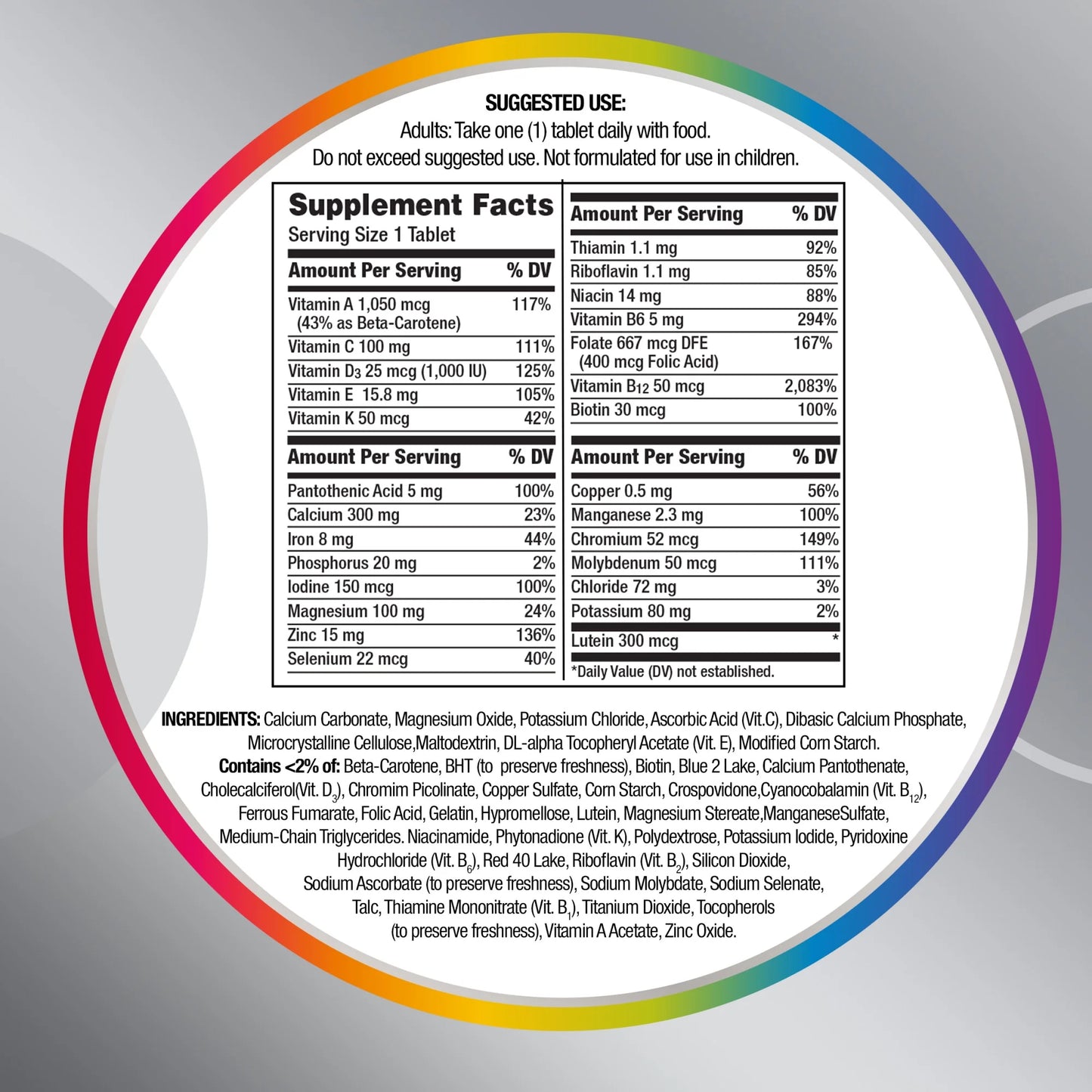 Centrum Silver HOMBRE 50+ Multivitamins & Multimineral Supplement, 275ct.