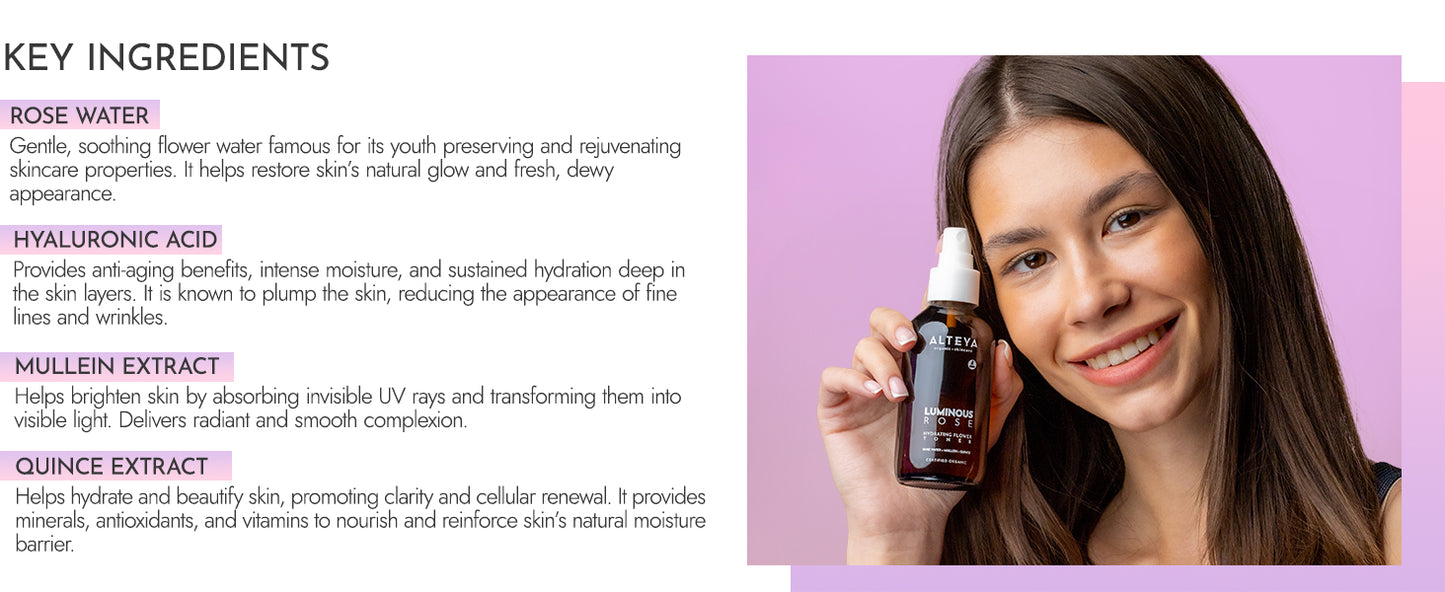 ALTEYA - Hydrating Toner (Luminous Rose) 240ml (8oz)