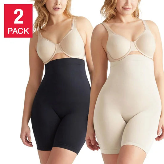 Yummie Ladies' High Waist Shaping Short, 2-pack