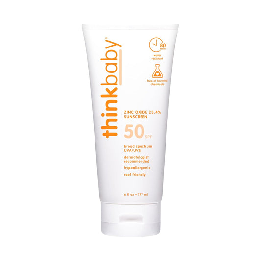 ThinkBaby Sport Clear Zinc Sunscreen SPF 30, 6oz (170gr)