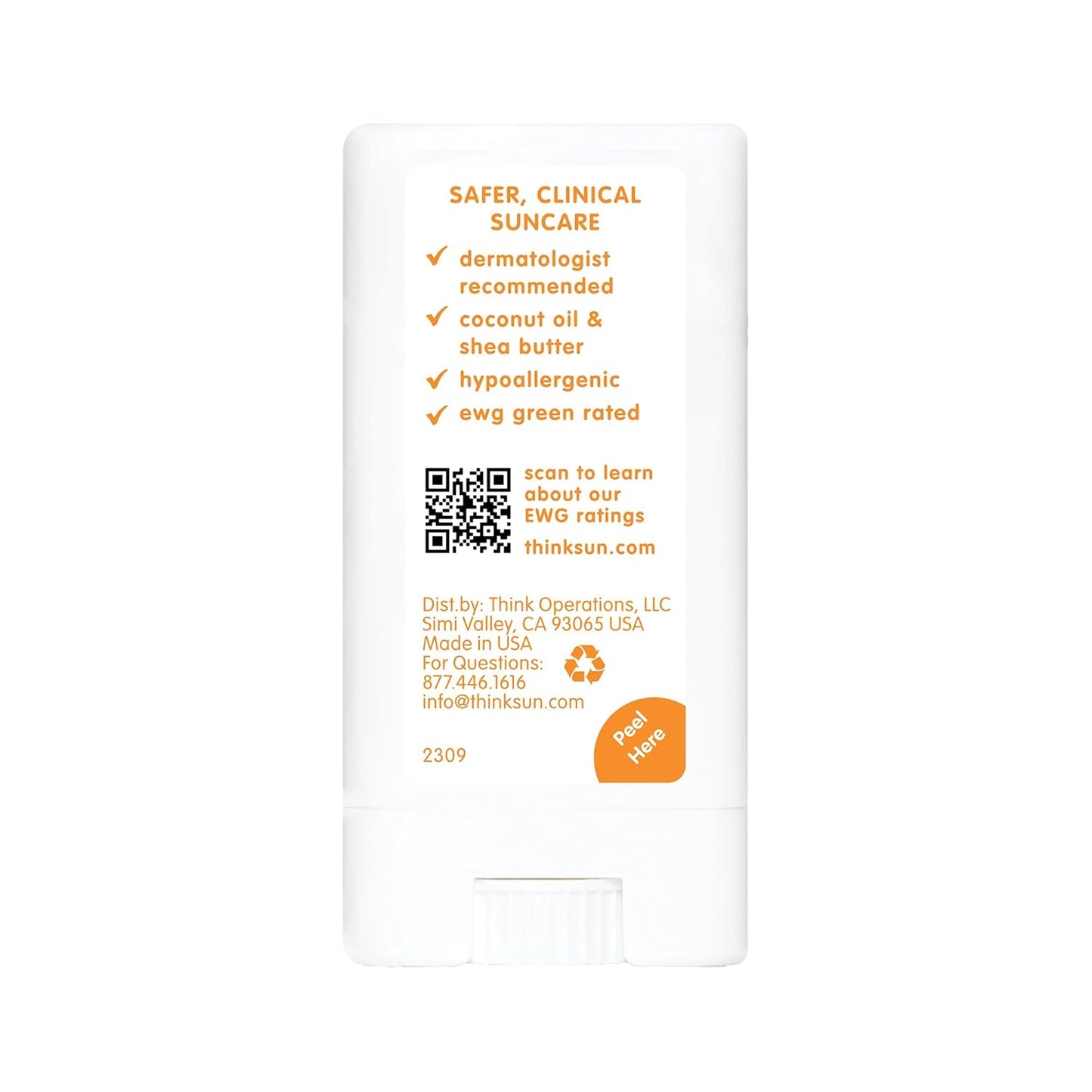 Thinkbaby SPF 30 Sunscreen Stick, 0.64oz