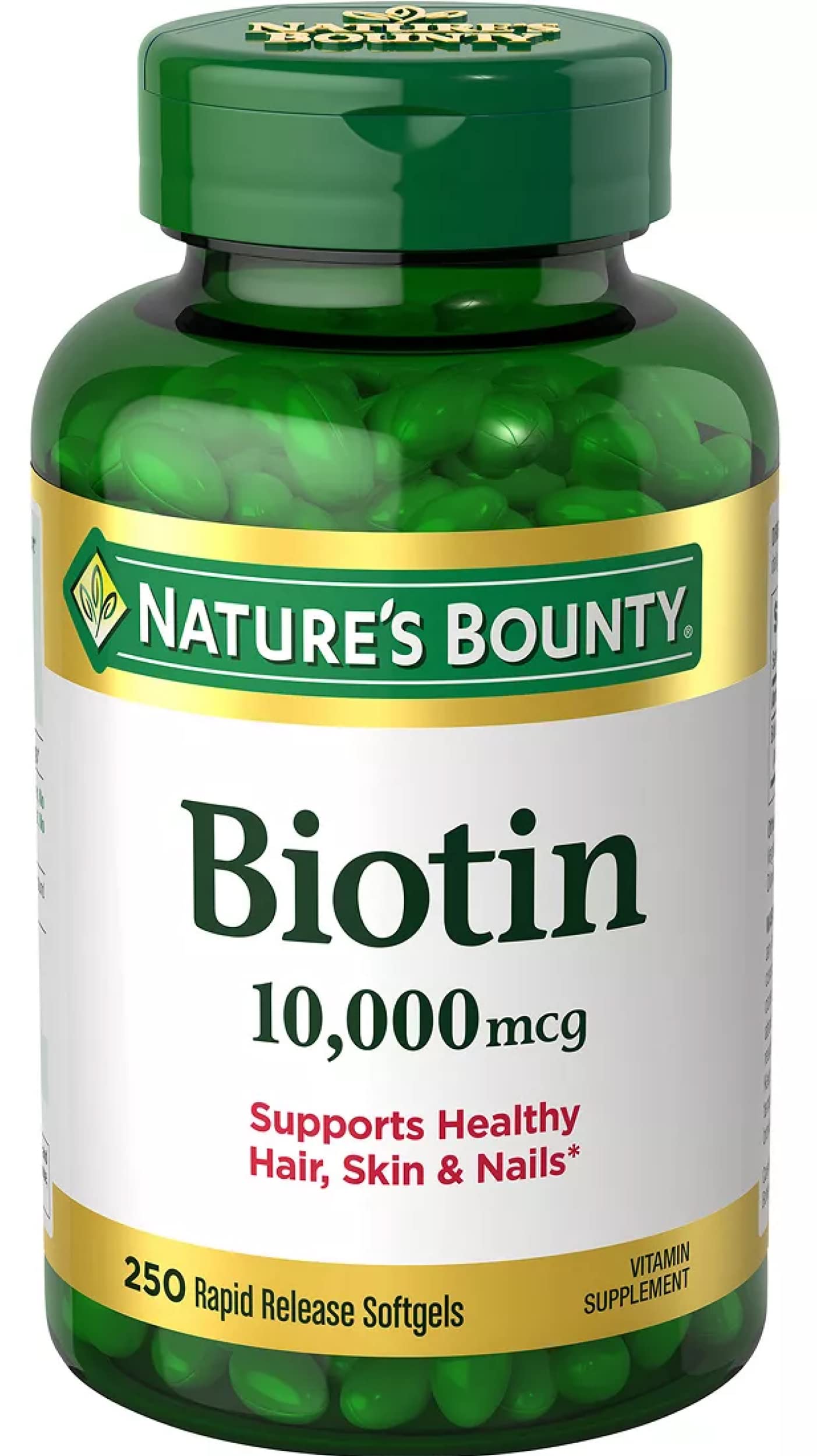 Nature's Bounty Biotin 10,000 mcg, 250 ct.