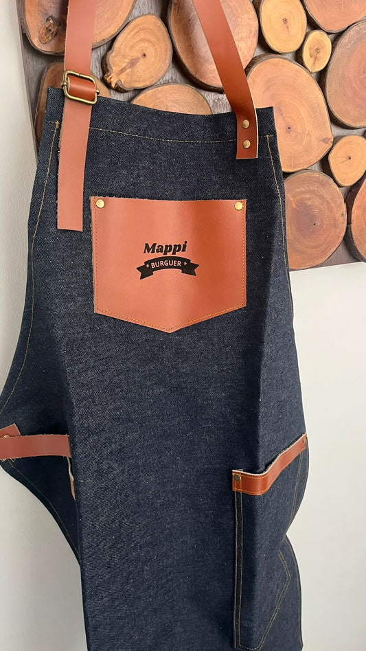 Delantal Jean & Cuero