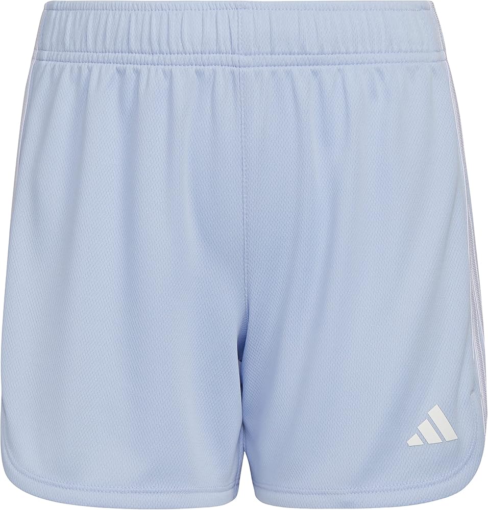 Adidas Girls' 3 Stripe Mesh Short (Azul/Blanco)