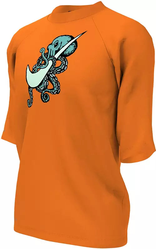 Nike Boys' Hydro Half-Sleeve RashGuard Orange - SPF40+ (Copy)