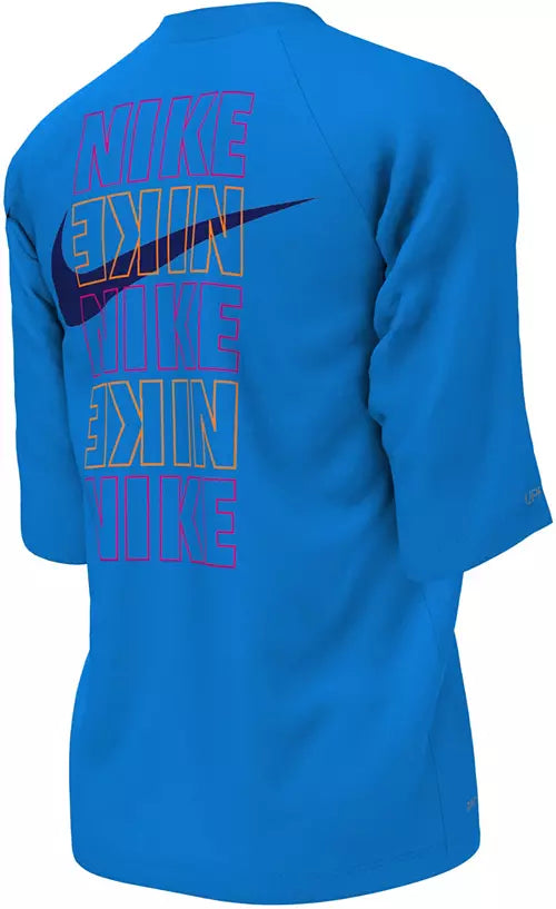 Nike Boys' Hydro Half-Sleeve RashGuard AZUL