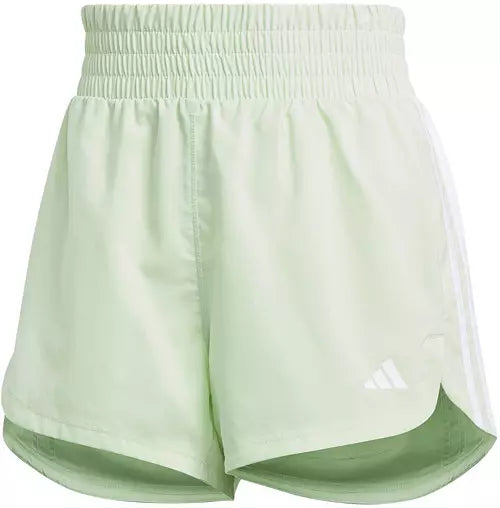 Adidas Women's Pacer Training 3-Stripes Woven High-Rise 3" Shorts (AEROREADY) Talla: Small