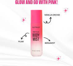 Nutrius Body Mist - Berry Bliss, 4oz/120ml - Refreshing and Hydrating Daily Fragrance