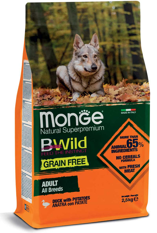 Monge BWild Grain Free Adult Duck with Potatoes&nbsp;