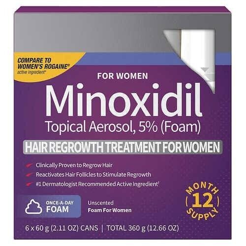 Tratamiento para el crecimiento del cabello Minoxidil de Perrigo para MUJERES, 2,11 fl oz, (2meses)